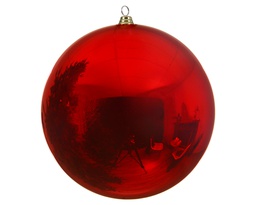 [4-023322] ***BAUBLE SHATTERPROOF CHRISTMAS RED dia40.00cm