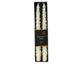 [4-215681] 2 BOUGIES LONGUES BLANCHES - dia2.20-H25.00cm