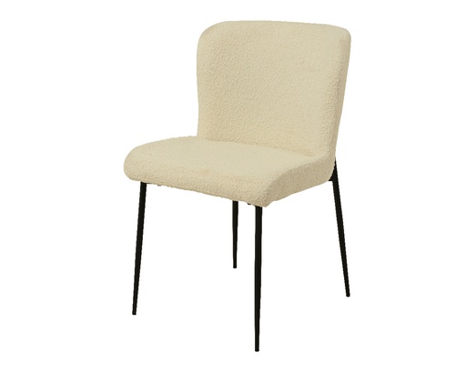 [4-365741] ***CHAIR POLYESTER CREMEWHITE L62.00-W51.00-H84.00cm