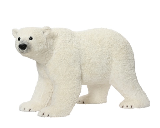 [4-456617] ***POLAR BEAR POLYESTER WHITE L40.00-W90.00-H50.00cm