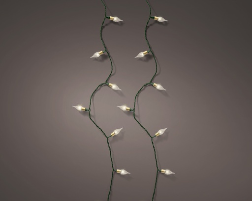 [4-493275] GUIRNALDA VINTAGE LED INT GREEN/WARM WHITE 1790cm-180L