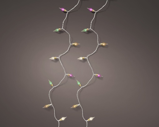 [4-493278] GUIRNALDA VINTAGE LED INT TRANSPARENT/WARM WHITE/LIGHT GREEN/CLASSIC WARM/PINK 1790cm-180L