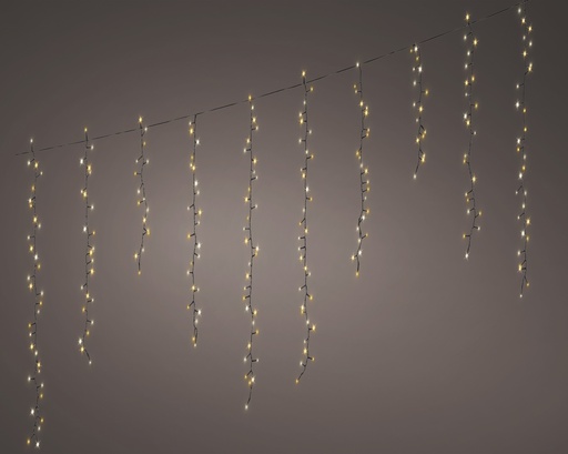 [4-494982] GUIRLANDE COMPACTE LED D'EXTERIEURE - LUMIERE CHAUDE - NOIR - L375.00-H60.00cm-256L