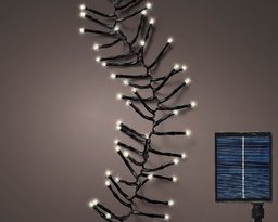 [4-496293] ***SOLAR CLUSTER LIGHTS BLACK/WARM WHITE L1400.00cm-1512L