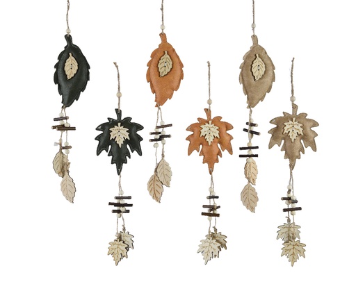 [4-523369] HOJA TELA DECORADA P COLGAR - L1.50-W8.00-H45CM - 2 MOTIVOS - 3 COLORES - PRECIO UNIDAD