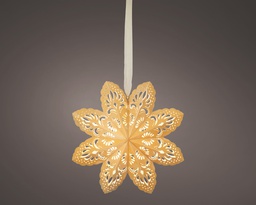 [4-523594] ***SNOWFLAKE INDOOR GOLD/WARM WHITE dia50.00-H50.00cm-1L