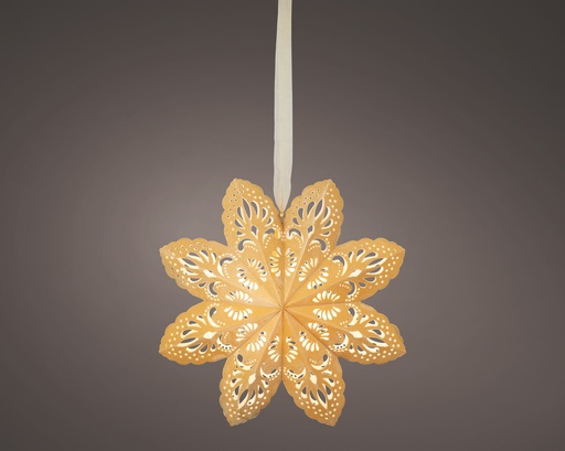 ***SNOWFLAKE INDOOR GOLD/WARM WHITE dia50.00-H50.00cm-1L