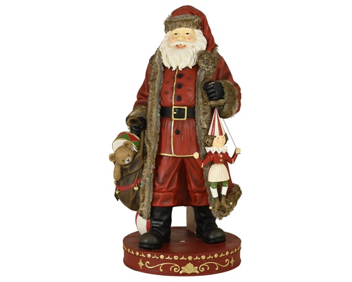 [4-531070] SANTA C REGALOS XXL - RESINA - COLORES CLASICOS - L68.00-W87.00-H166CM
