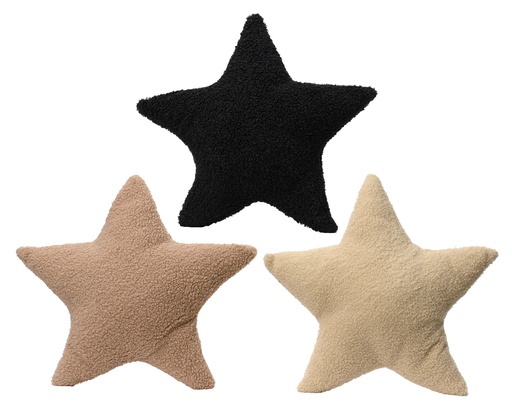 [4-613967] COJIN TEDDY - FORMA ESTRELLA - L2.50-W42.00-H42CM - 3 COLORES - PRECIO UNIDAD
