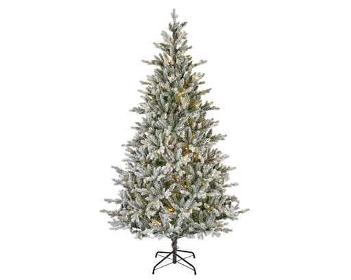 [4-678995] ABETO ALLISON NEVADO CON LUZ VERDE/BLANCO/CALIDA dia152.00-H240.00cm-560L