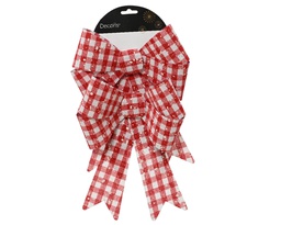 [4-740736] ***BOW POLYESTER WHITE/RED L1.00-W23.00-H29.00cm