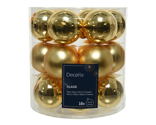 [4-010438] BOULE DE NOEL DORE - dia4.00cm