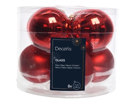 [4-140159] BOLA CRISTAL CHRISTMAS RED dia7.00cm