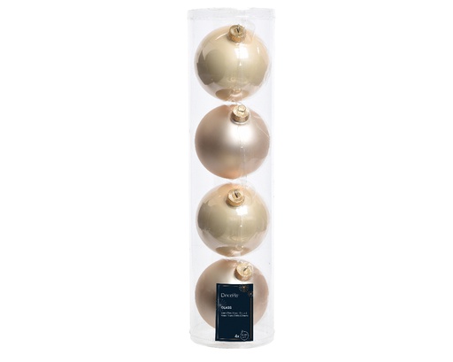 [4-141510] BOULES DE NOEL EN VERRE - PERLE - dia10.00cm
