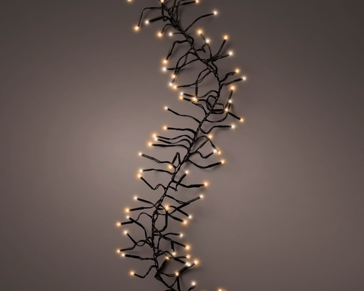 [4-494787] GUIRLANDE CLUSTER CLASSIQUE - LED LUMIERE CHAUDE - NOIR - 700cm-768L