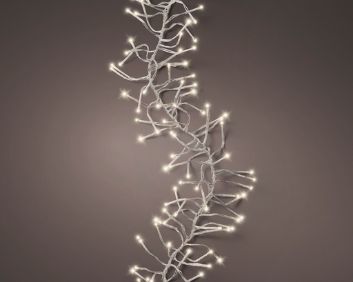 [4-494949] GUIRLANDE CLUSTER - LED LUMIERE CHAUDE - TRANSPARENTE - 1900cm-2040L
