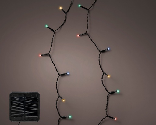 [4-496263] GUIRLANDE BASIQUE NOIRE SOLAIRE - MULTICOLORES - L900.00cm-120L