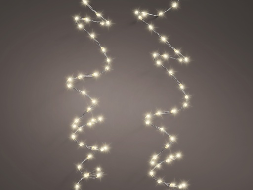 [4-496605] BANDE EXTRADENSE - MICROLED LUMIERE CHAUDE - ARGENT - 600cm-378L