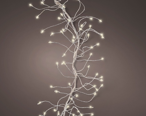 [4-496725] GUIRNALDA CLUSTER MICRO SILVER/WARM WHITE 300cm-480L