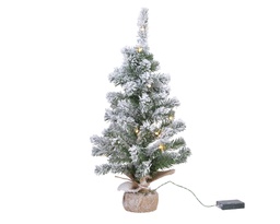 [4-680024] MINI ARBRE IMPERIAL ENNEIGE AVEC LUMIERE - VERT/BLANC - QUALITE - dia41.00-H75.00cm-35L