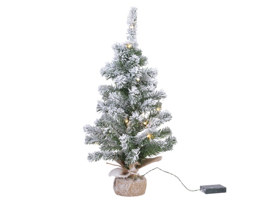 MINI ARBRE IMPERIAL ENNEIGE AVEC LUMIERE - VERT/BLANC - QUALITE - dia41.00-H75.00cm-35L