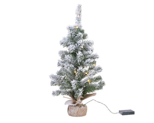 [4-680025] MINI ARBRE IMPERIAL ENNEIGE AVEC LUMIERE - VERT/BLANC - QUALITE - dia46.00-H90.00cm-50L