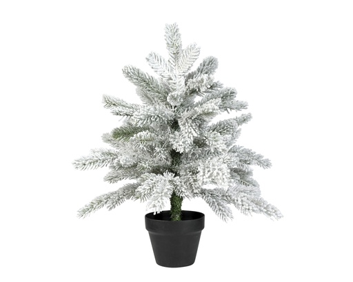 [4-681143] ABETO GRANDIS MINI NEVADO VERDE/BLANCO dia35.00-H45.00cm