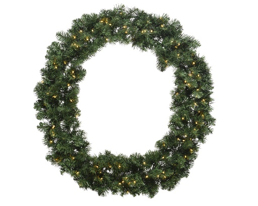 [4-690060] CORONA IMPERIAL WREATH BO CON LUZ VERDE dia35.00-H8.00cm-20L