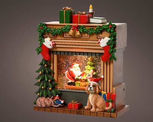 [4-488742] LED WATER SPINNER BO INDOOR BROWN/WARM WHITE L9.30-W19.50-H23.00cm-1L