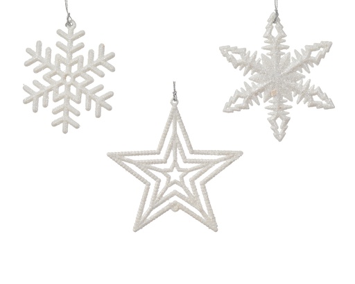 [4-516015] HANGER PLASTIC WINTER WHITE L0.50-W10.00-H10.00cm