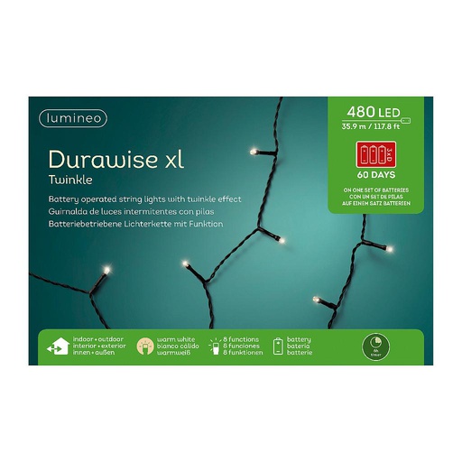 [4-497271] GUIRLANDE DURAWISE XL 3590CM-480LED/BAT/EXT/TIM