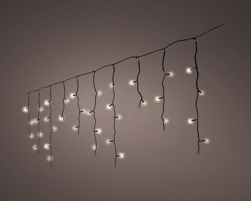 [4-494825] ***LED ICICLE LIGHTS OUTDOOR BLACK/WARM WHITE L750.00cm-175L