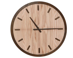 [4-811294] RELOJ PARED MARRON - MDF- dia50.00-L3.50cm