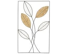 [4-812667] ***WALL DECO METAL, PLASTIC NATURAL/COLOUR(S) L46.00-W46.00-H75.00cm