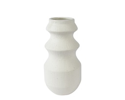 [4-829607] ***VASE STONEWARE OFF-WHITE L15.00-W15.00-H29.70cm