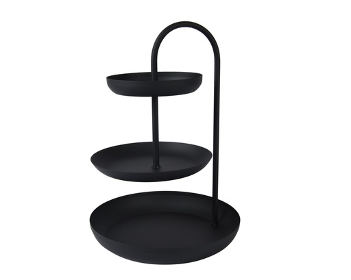 [4-843369] ETAGERE METAL NEGRO - dia25.00-H36.00cm