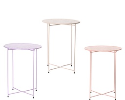 [4-843401] ***SIDE TABLE IRON ASSORTED dia46.50-H62.00cm