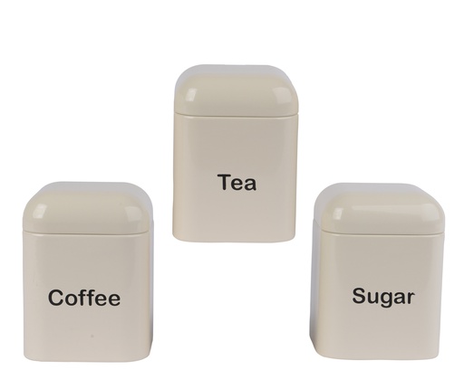 [4-851812] ***STORAGE TIN GALVANIZED STEEL CREAM L11.50-W11.50-H15.00cm