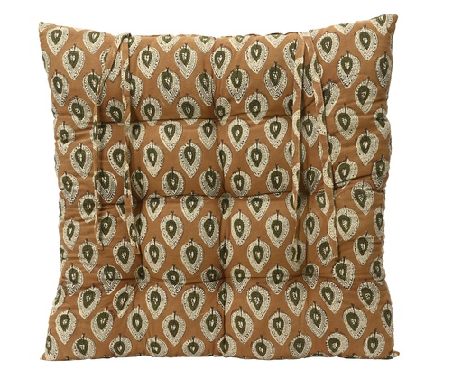 [4-878061] COUSSIN POUR CHAISE - TONS MARRONS - L45.00-W45.00-H6.00cm