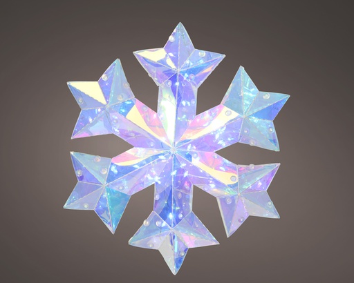 [4-490267] ***MICRO LED SNOWFLAKE BO INDOOR COOL WHITE L4.30-W21.90-H25.20cm-40L