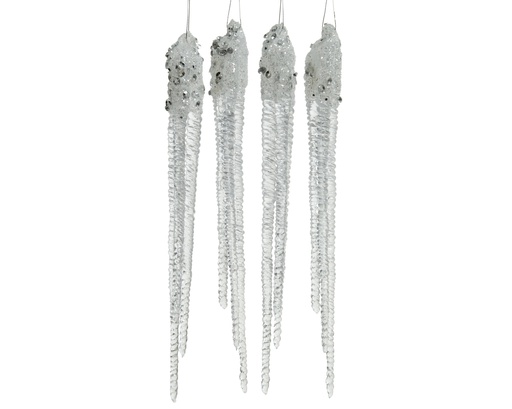 [4-515650] ***ICICLE PLASTIC WITH GLITTER 0 dia1.50-H15.00cm