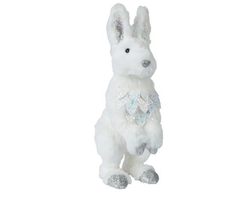 LAPIN - BLANC/POURPRE - L17.00-W13.00-H35.00cm