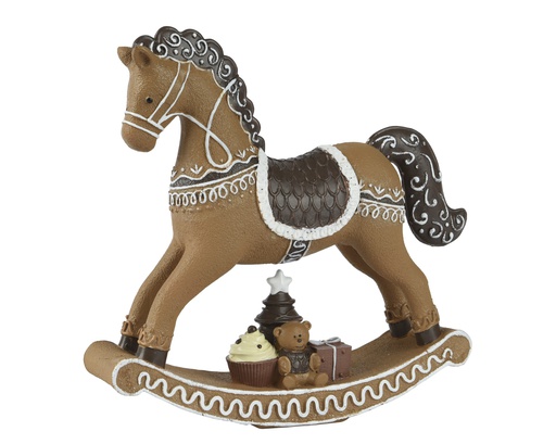 [4-531275] ***ROCKING HORSE POLYRESIN 0 L20.00-W5.00-H20.00cm