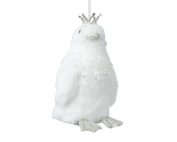 [4-707556] ***PENGUIN POLYESTER WITH CROWN 0 L9.00-W10.00-H17.00cm