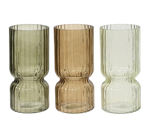 [4-647804] JARRON CRISTAL - dia11.00-H23.00cm - 3 COLORES - PRECIO UD