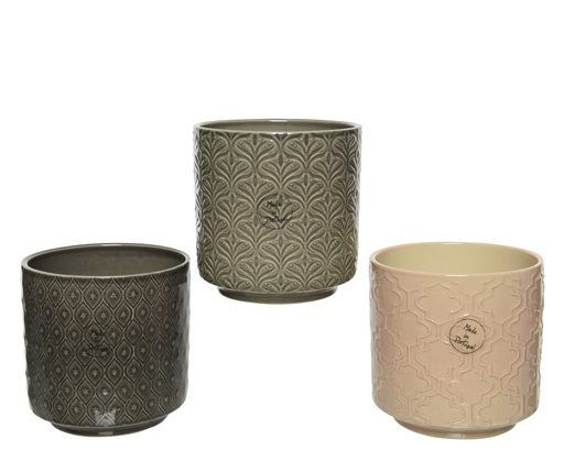 [4-649995] ***PLANTER STONEWARE 0 dia13.00-H13.00cm