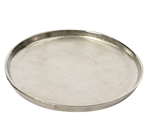 [4-386457] ***DECO PLATE ALUMINIUM SILVER dia35.00-L35.00-W35.00-H2.50cm