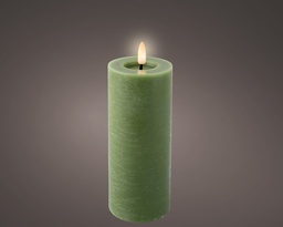 [4-487358] ***LED WICK CANDLE BO INDOOR GREEN/WARM WHITE dia7.00-H19.00cm-1L