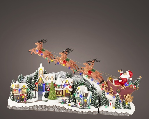 [4-487800] ESCENA NAVIDEÑA CON LUZ - COLOURS/MULTI L25.50-W97.50-H47.00cm-60LEDS