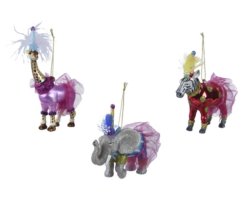 [4-121565] ***ANIMAL GLASS ASSORTED L3.30-W8.80-H16.70cm